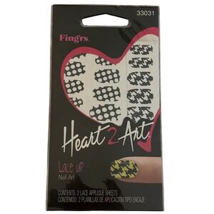 Fingrs Heart 2 Art Lace Up Nail Art 33031 Houndstooth Polka Dot Appliques
